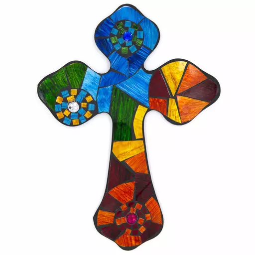 Large Jewelled Mosaic Cross