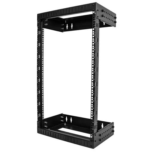 StarTech.com 18U 19" Wall Mount Network Rack - Adjustable Depth 12-20" 2 Post Open Frame Server Room Rack for AV/Data/ IT Communication/Computer Equipment/Switch w/Cage Nuts & Screws