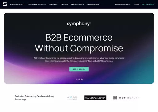 Symphony Commerce website preview