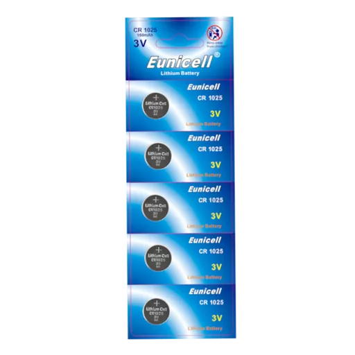 EUNICELL 3V CR1025 Button Cell Battery (5 PER CARD)