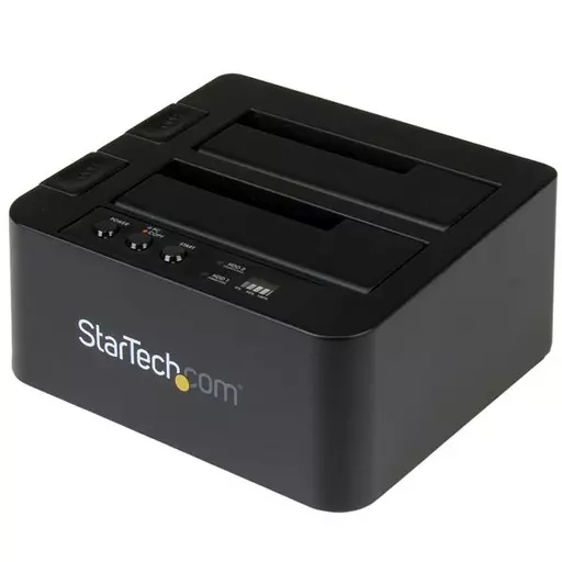 StarTech.com Standalone Hard Drive Duplicator, Dual Bay HDD/SSD Cloner/Copier, USB 3.1 (10Gbps) to SATA III HDD/SSD Docking Station, Hard Disk Duplicator Dock, Hard Drive Cloner