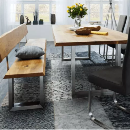 Ex-Display Loft Stainless Steel Table and Bench Only