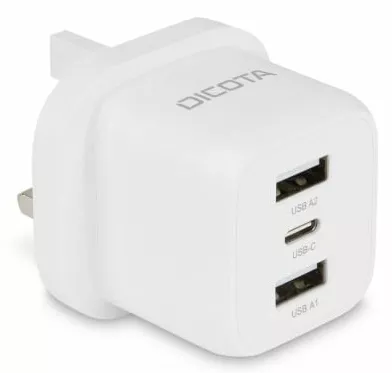 DICOTA D32070 mobile device charger Laptop, Smartphone White AC Fast charging Indoor