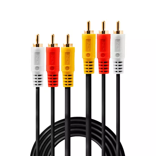 Lindy 10m Premium AV Cable 3xPhono Male to 3xPhono Male