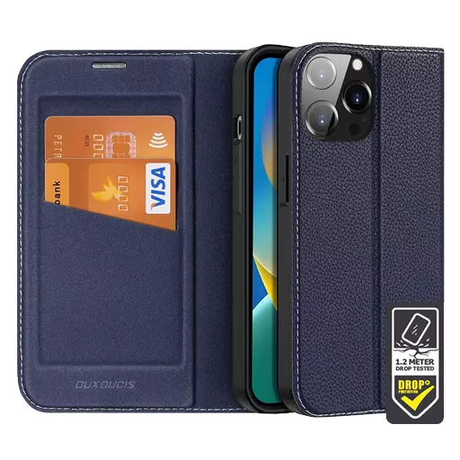Dux Ducis - Skin X Wallet for iPhone 14 Pro Max - Blue
