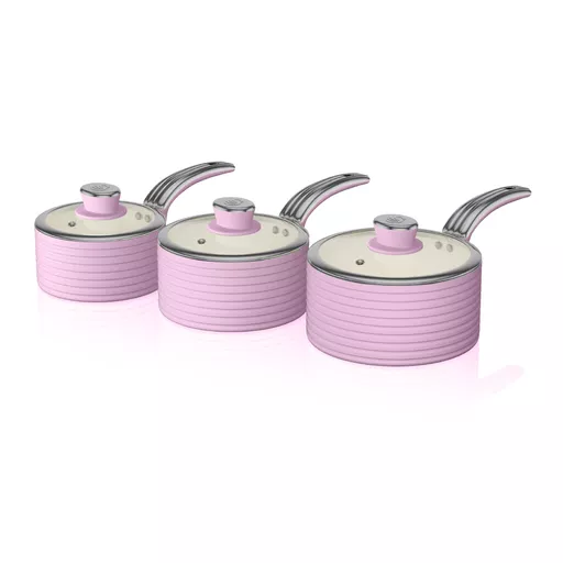 Retro 3 Piece Saucepan Set