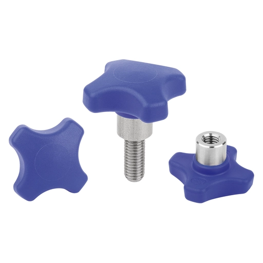 K1794 - Visually Detectable Plastic Palm Grips With Protruding Stainless Steel Bush
