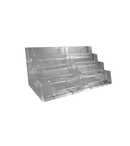 8 Pocket Clear Acrylic Landscape Business Card Stand