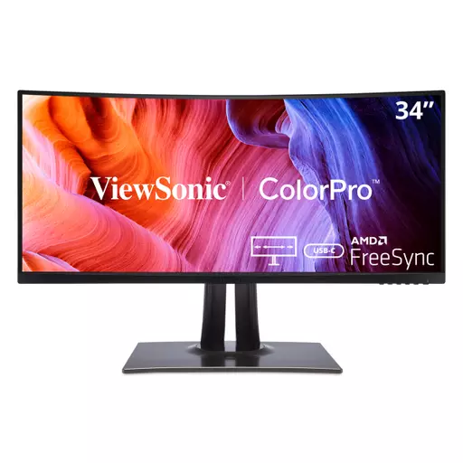 Viewsonic VP Series VP3481A computer monitor 86.4 cm (34") 3440 x 1440 pixels Wide Quad HD LED Black