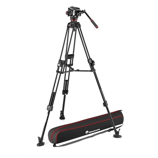 Manfrotto Fluid Video Head with 645 Fast Twin Alu Tripod