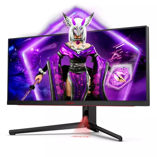 AOC AGON PRO AG344UXM computer monitor 86.4 cm (34") 3440 x 1440 pixels UltraWide Quad HD LED Black, Red