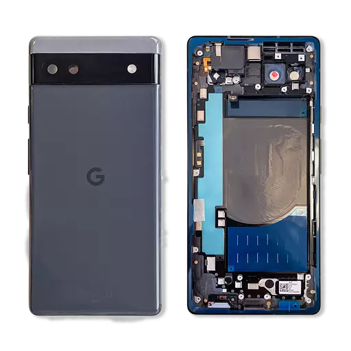 Back Housing (Service Pack) (Charcoal) - For Google Pixel 6a (GX7AS, GB62Z, G1AZG)
