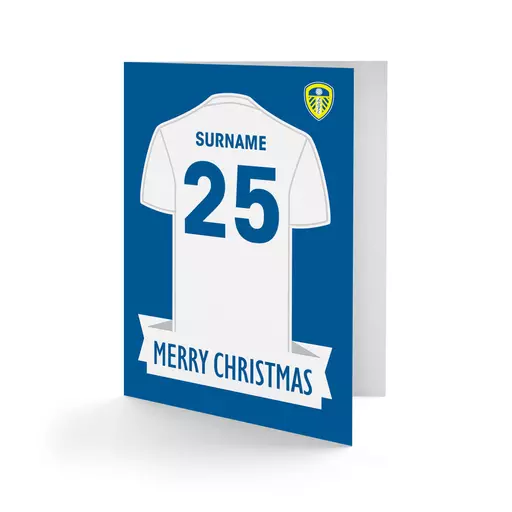 Leeds United FC Shirt Christmas Card