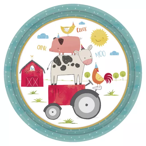 Barnyard Birthday Plates