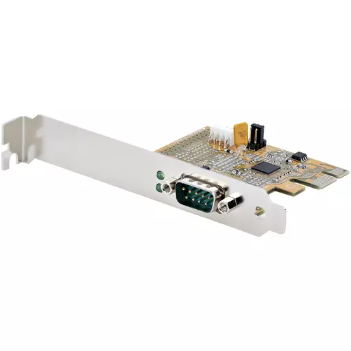 StarTech.com PCI Express Serial Card, PCIe to RS232 (DB9) Serial Interface Card, PC Serial Card w/ 16C1050 UART, Standard or Low Profile Brackets, COM Retention, Windows & Linux