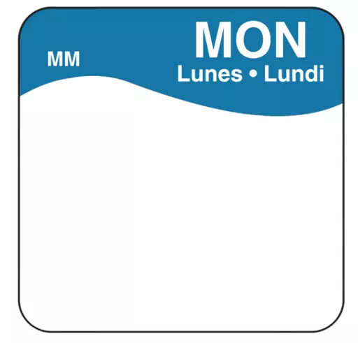 25mm Removable Square Monday Label