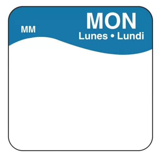 25mm Removable Square Monday Label