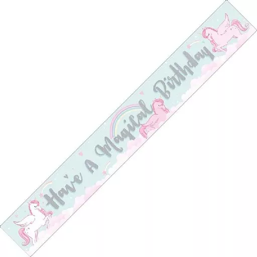 Unicorn Happy Birthday Foil Banner