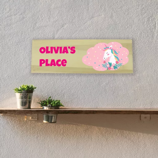 Unicorn Bedroom Wooden Sign