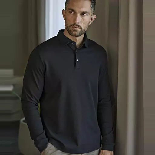Tee Jays Pima Cotton Long Sleeve Polo Shirt