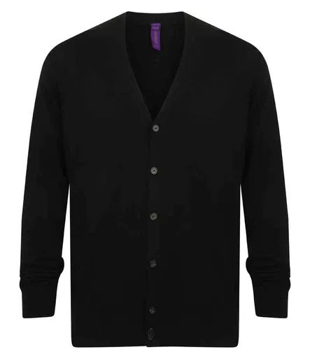 Henbury Lightweight Cotton Acrylic V Neck Cardigan