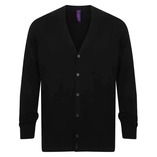 Henbury Lightweight Cotton Acrylic V Neck Cardigan