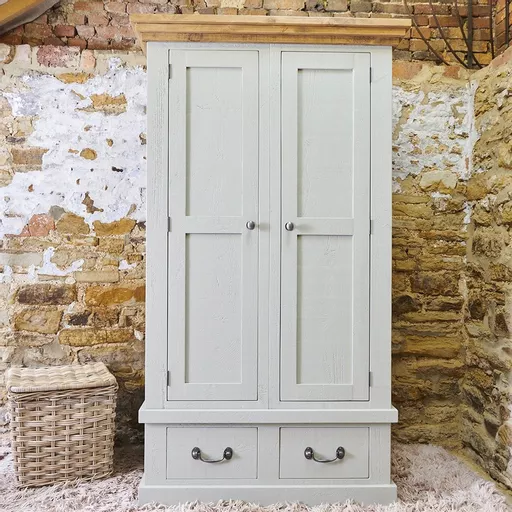 Devonshire Plank Painted Wardrobe with Drawers