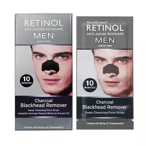 Retinol Mens Charcoal Blackhead Remover x 6 Treatments