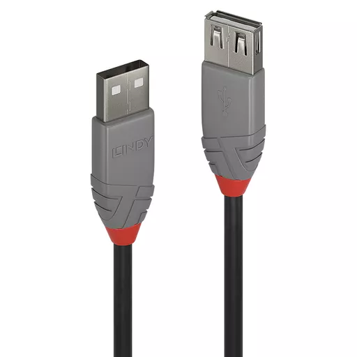 Lindy 0.2m USB 2.0 Type A Extension Cable, Anthra Line