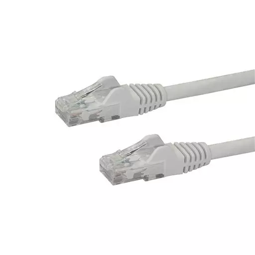 StarTech.com 7m CAT6 Ethernet Cable - White CAT 6 Gigabit Ethernet Wire -650MHz 100W PoE RJ45 UTP Network/Patch Cord Snagless w/Strain Relief Fluke Tested/Wiring is UL Certified/TIA