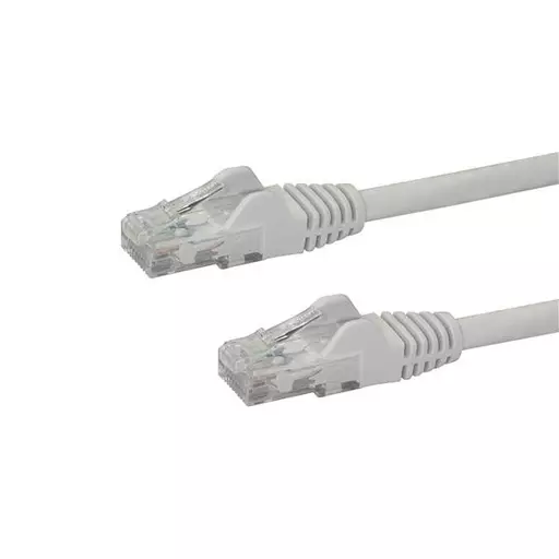 StarTech.com 1m CAT6 Ethernet Cable - White CAT 6 Gigabit Ethernet Wire -650MHz 100W PoE RJ45 UTP Network/Patch Cord Snagless w/Strain Relief Fluke Tested/Wiring is UL Certified/TIA