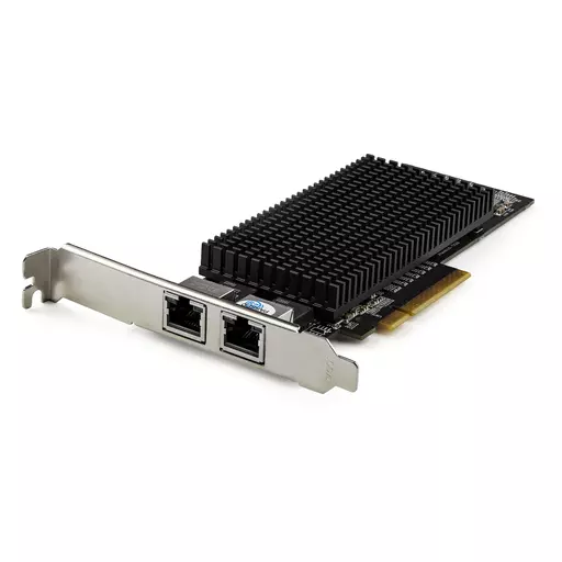 StarTech.com Dual Port 10G PCIe Network Adapter Card - Tehuti TN4010 10GBASE-T & NBASE-T PCI Express Network Interface Adapter 10/5/2.5/1GbE Multi Gigabit Ethernet 5 Speed NIC LAN Card