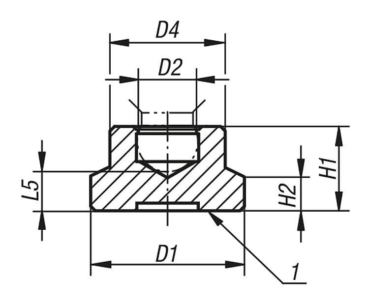 Thrust Pad. 15mm Diameter. Steel. For Grub Screws M6.