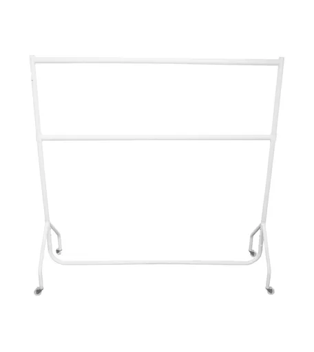 2 Tier 5ft Gloss White Heavy Duty Children's Clothing Rail