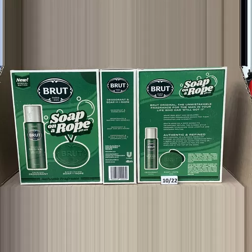 Brut Gift Set Original Soap on a Rope 150g & Deo