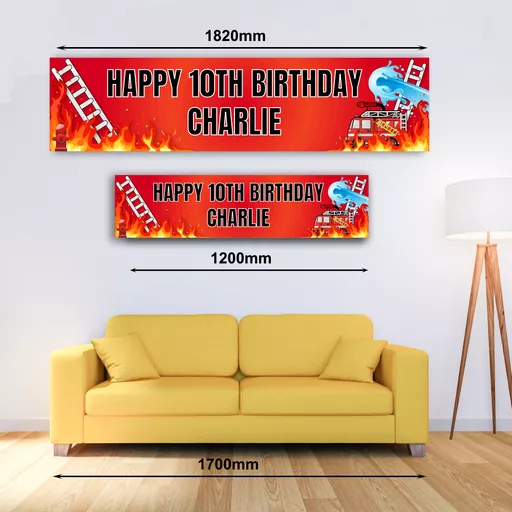 Personalised Banner - Fireman Banner