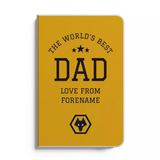 Wolves World's Best Dad A5 White Lined Notebook