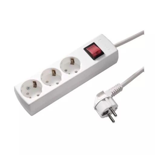 Switched 3-Gang European Extension Lead