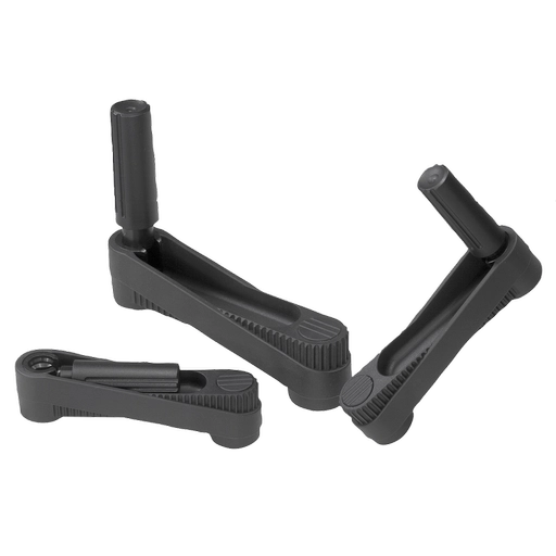 K0266 Inch - Crank Handles With Fold Down Grip In Plastic With Steel Parts