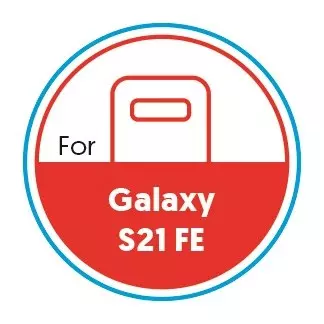 Smartphone Circular 20mm Label - Galaxy S21 FE - Red