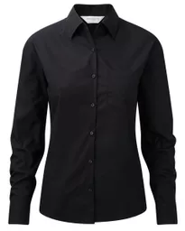 Ladies' Long Sleeve Pure Cotton Easy Care Poplin Shirt