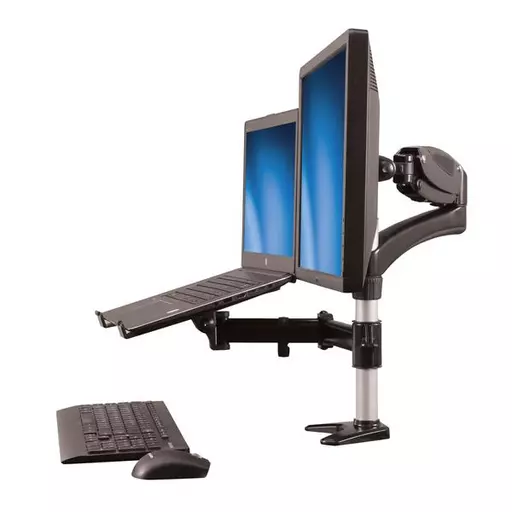 StarTech.com Desk-Mount Monitor Arm with Laptop Stand - Full Motion - Articulating