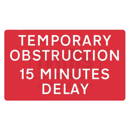 Quickfit Temporary Obstruction 15 Minutes Delay Plate 1050 x 750mm ...