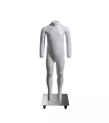 Toddler Ghost Headless Matt White Child Mannequin with V-Neck