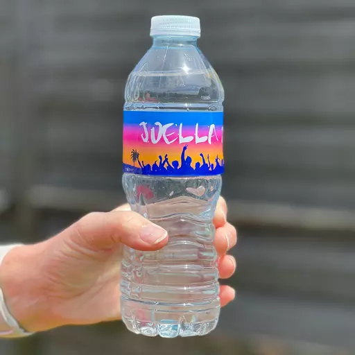 Personalised Festival Water Bottle Stickers- Pack of 100