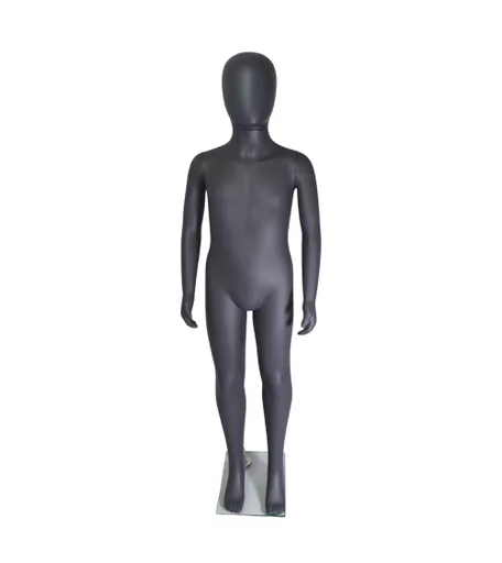 Age 7 - 9 Matt Grey Faceless Child Mannequin