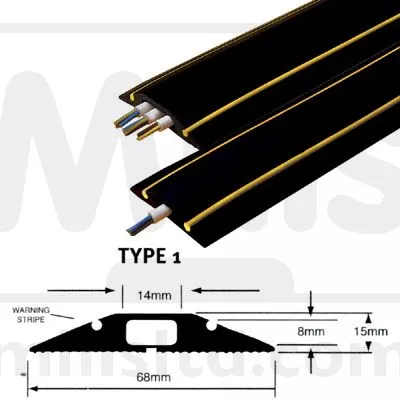 Hazard Control Cable Protector Type 1 9m Bk