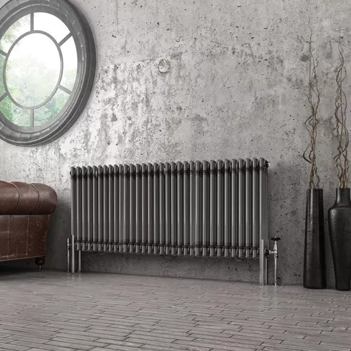 Imperia 3 Column Radiator 600 x 1460mm Bare Metal