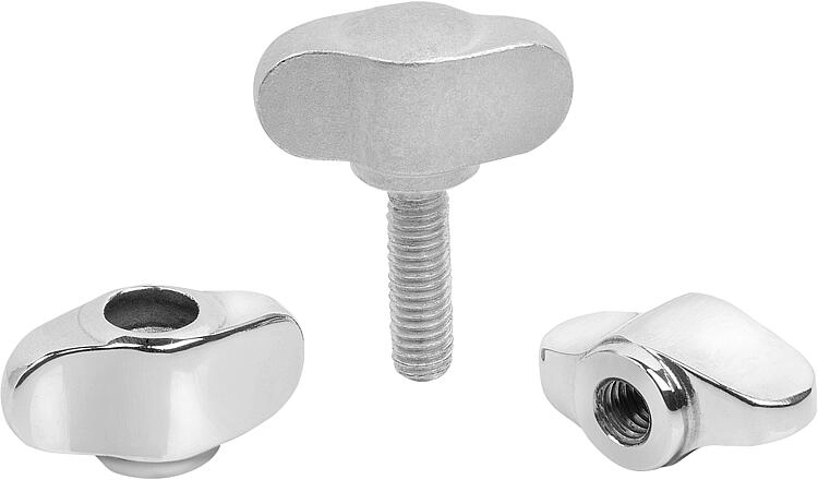 K2041 - Mini Wing Knobs In Stainless Steel & 316 Stainless Steel M4-M8