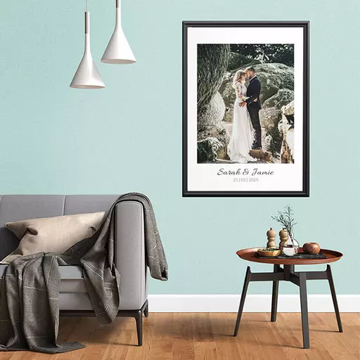 Personalised Framed Wall Art with Photo & Meaningful Text